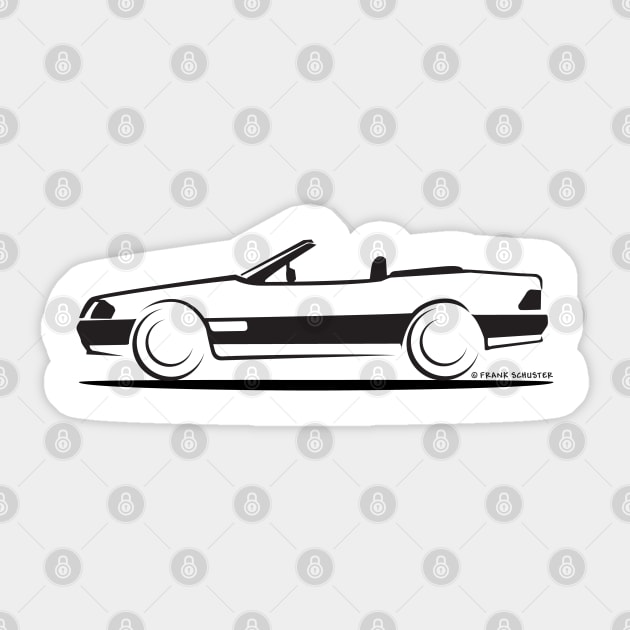 Mercedes Benz 500SL W129 Blk Sticker by PauHanaDesign